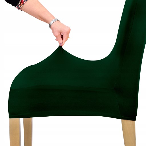 FĽAŠE ZELENÝ POTAH NA STOLIČKU, ELASTICKÉ, UNIVERZÁLNE POTAHY