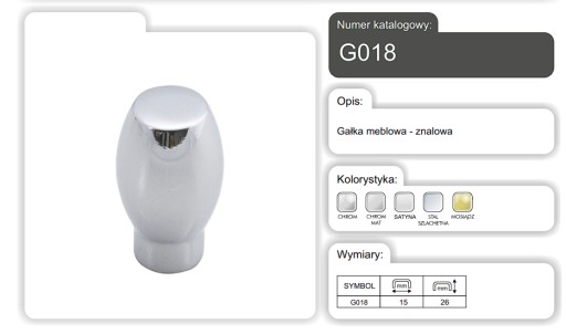 NÁBYTKOVÁ KĽÚČKA K SKRINE G018/CHROM AMIX