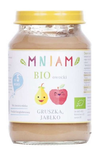 Hruškovo-jablkový dezert od 5 mesiacov BIO 190 g Mňam