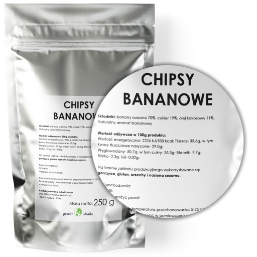 BANANA CHIPS sušený banánový snack 250g