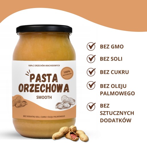 ARAŠIDOVÉ MASLO 900g HLADKÉ 100% ARAŠIDOVÉ MASLO