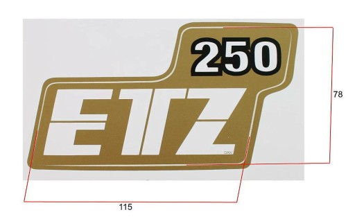 Nálepky nálepka nálepka ETZ 250 KAPA nálepka