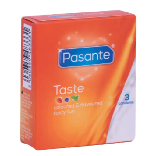 Kondómy s príchuťou Pasante Taste Flavour, 3 kusy