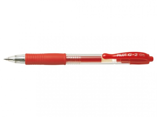 Automatické gélové pero Pilot G2 červené BL-G2-5-R