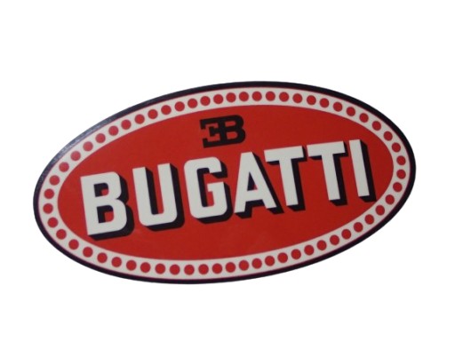 NÁLEPKA S LOGOM BUGATTI SUPERCARS 9,1 x 4,6 cm