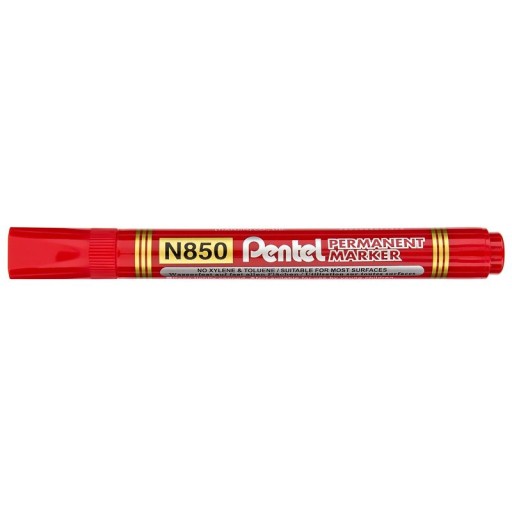 Pentel N850 okrúhly permanentný popisovač - červený