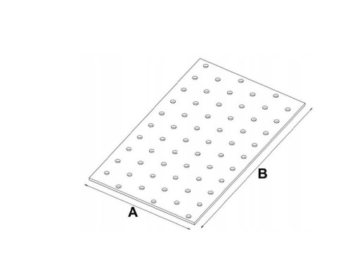 Dierovaný plech, oceľ PP8, 20 x 6 cm