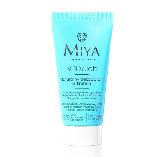 Miya COSMETICS Body.lab Antiperspirant Prírodný dezodoračný krém 30 ml