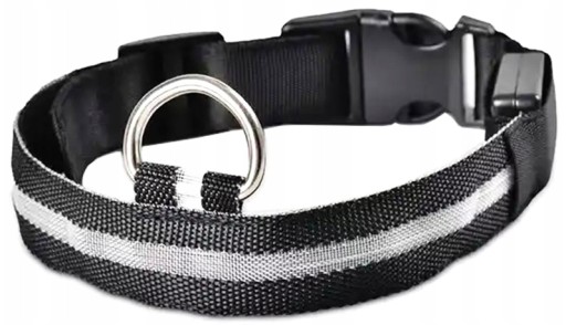 Obojok pre mačky 45 cm svietiaci LED pásik Silný nastaviteľný nylon M/L