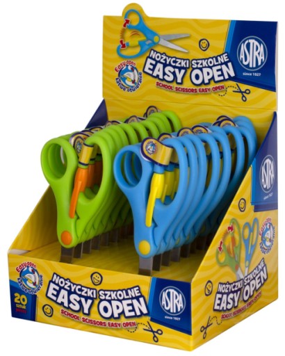 ŠKOLSKÉ NOŽNICE ASTRA EASY OPEN 13 CM MODRÉ