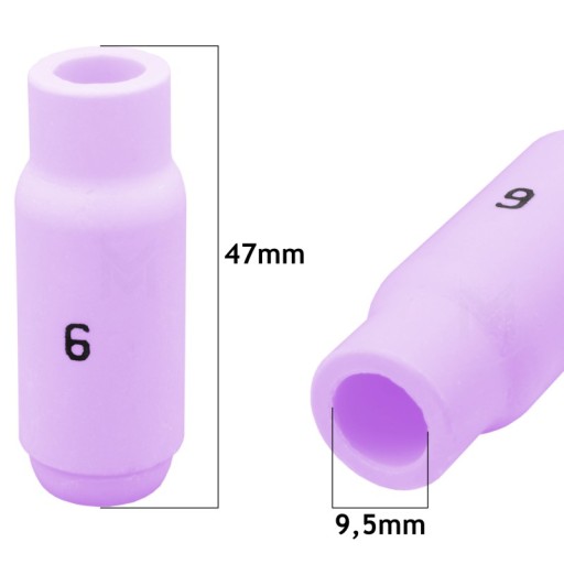 10x TIG keramická tryska #6 10n48 SR17 SR18 SR26