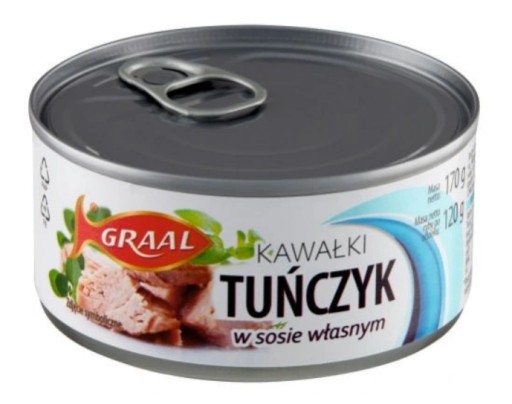 1x 170g GRAAL Kúsky tuniaka vo vlastnej šťave