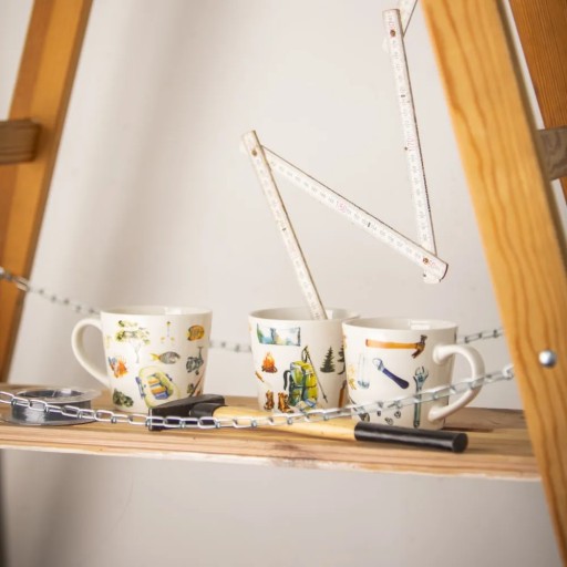 Porcelánový rybársky hrnček Altom Design na kávu a čaj, 400 ml, ako darček