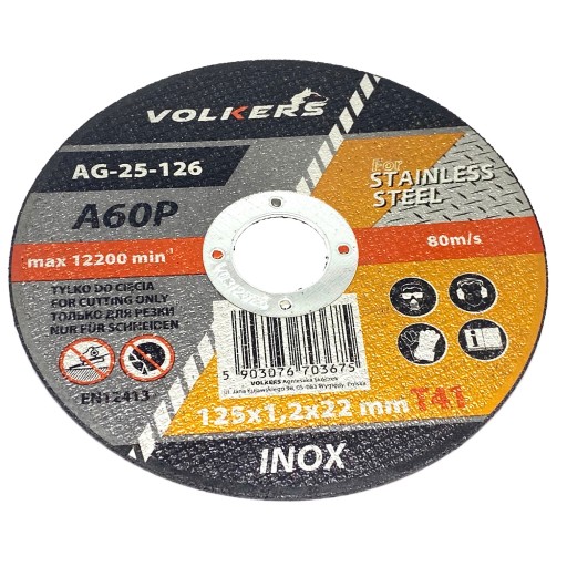 INOX rezací kotúč na kov 125x22,2x1,2mm, A60P