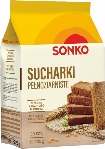 Sonko sucháre celozrnné 225 g x2