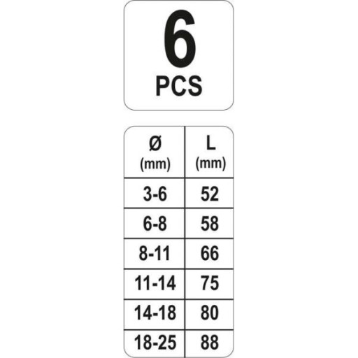 YATO - VYSAVAČKY NA PORUŠENÉ SKRUTKY 6 KS.