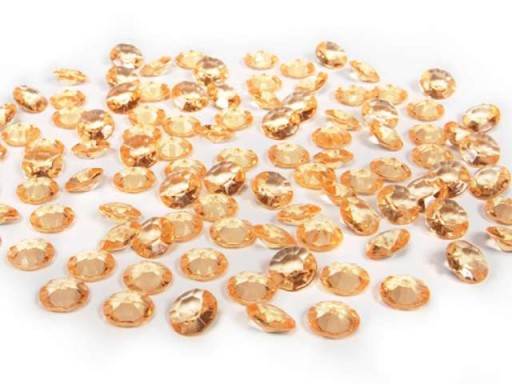 DIAMANTY svadobné kryštály 12 mm zlato 100 ks