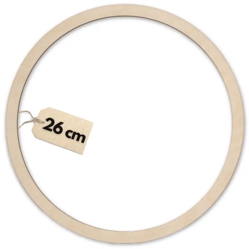 Drevená obruč 26 cm, leštená, na lapač snov, kruh, kruh, základ makramé