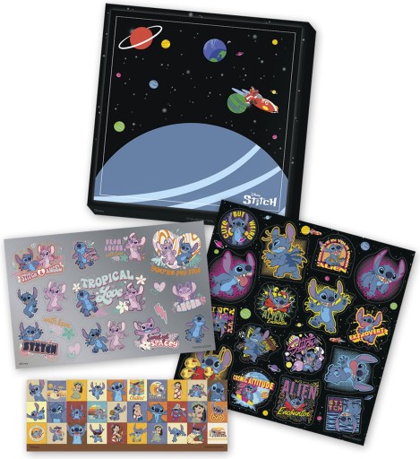 Klasické nálepky Totum pre deti Sada 3 listov Disney Stitch
