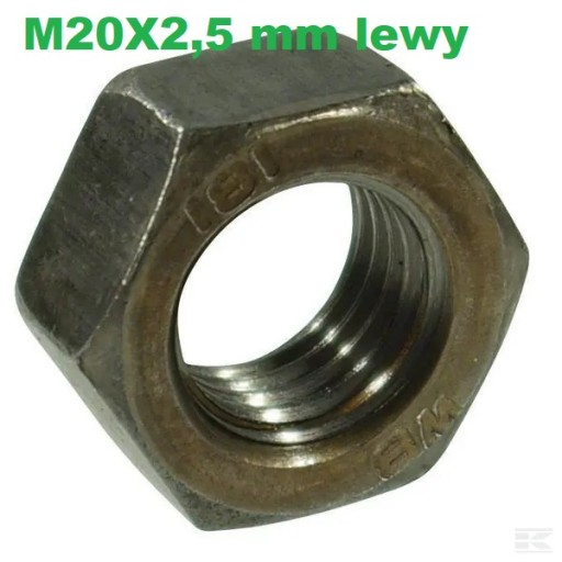 Šesťhranná matica M20x2,5 mm ľavý závit