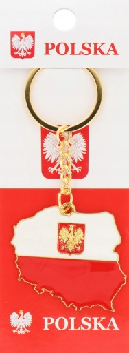 POĽSKO PATRIOTIC KEYRING MAPA POĽSKA PRÍvesok