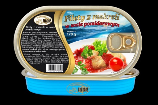 Filety z makrely v paradajkovej omáčke 170g Juor