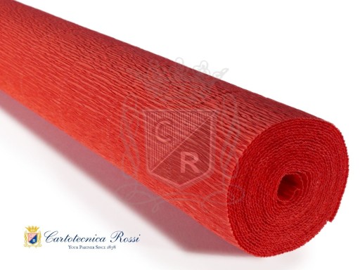 Taliansky krčený krepový papier 180g (50cmx2,5m) červený mak 618