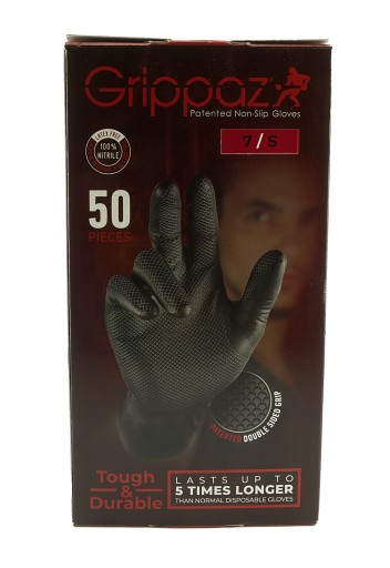 Veľmi pevné rukavice GO GRIP NITRILE, ČIERNA, 50 ks