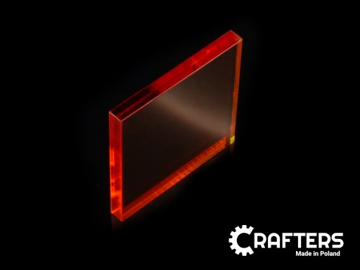 Plexisklo, oranžové plexi, priehľadné. rozmer 3 mm