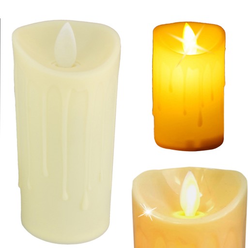 LED VLOŽKA SVIEČKY BLIKAJÚCI PLAMEŇ SVIEČKA VODEODOLNÁ + BATÉRIE 9,5 cm