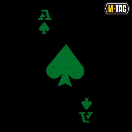 ACE OF SPADES AKO PIK M-Tac FLUO OLIVOVÁ NÁPLATA ZNAKU