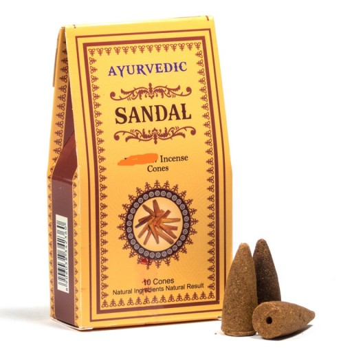 Ajurvédske santalové drevo vonný kužeľ - santalové drevo