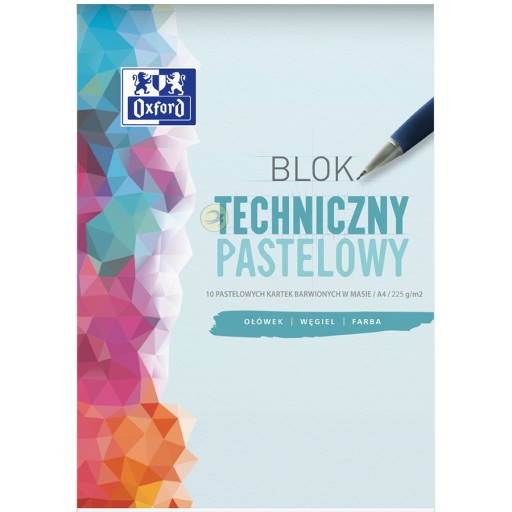 TECHNICKÝ BLOK A4 OXFORD 10 listov PASTELOVÁ FARBA