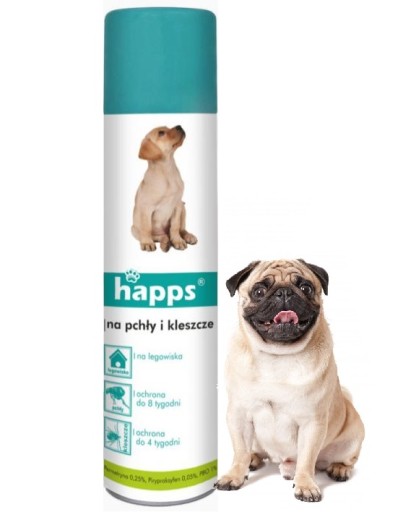 HAPPS SPREJ NA BLCHY A KLIEŠŤA PRE PSOV AEROSOL 250ml