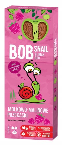 BOB Slimak SNAIL Ovocný snack Jablko-Malina 30g