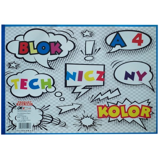 A4 farebný technický blok, 1 kus