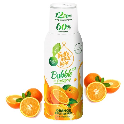 Fruttamax sirupový koncentrát 500 ml pomarančový bez cukru pre LIGHT karbonizátor