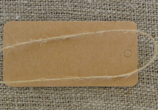 Visačky so šnúrkou 78*38mm, 3 ks, béžová