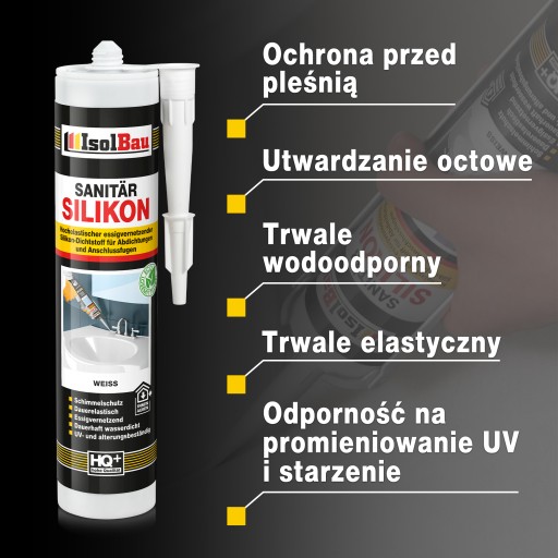 ISOLBAU Sanitárny silikón Biely 300 ml