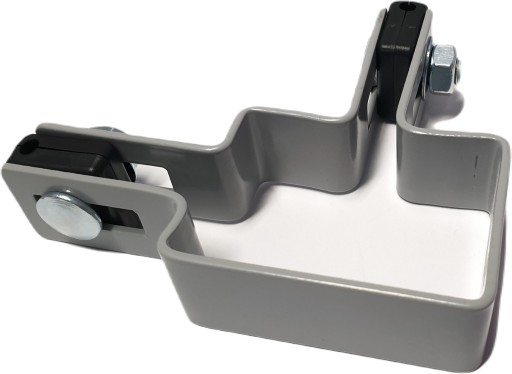 Sivá RAL 7040 rohová príchytka pre stĺpik 60x40 / 40x60 priemer panelu 6 mm