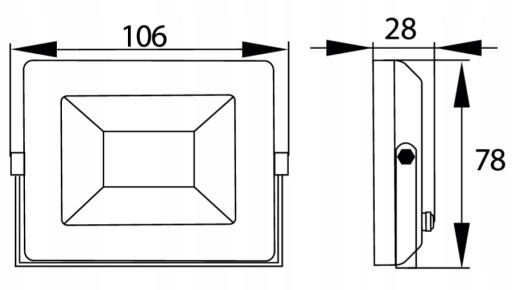 HALOGÉNOVÉ SVETLO LED 10W 4000K 800LM IP65
