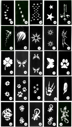 Šablóny na tetovanie HENNA GLITTER TATTOO - skvelý výber