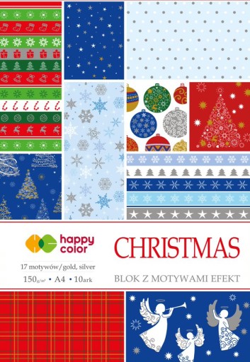 VIANOČNÝ A4 Happy Color blok 10 listov 150 g/m²