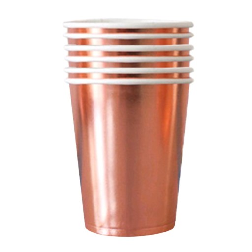 ROSE GOLD ružové zlaté poháre a taniere pre sliepky