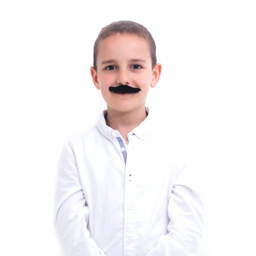 Umelé čierne fúzy, 6 ks.