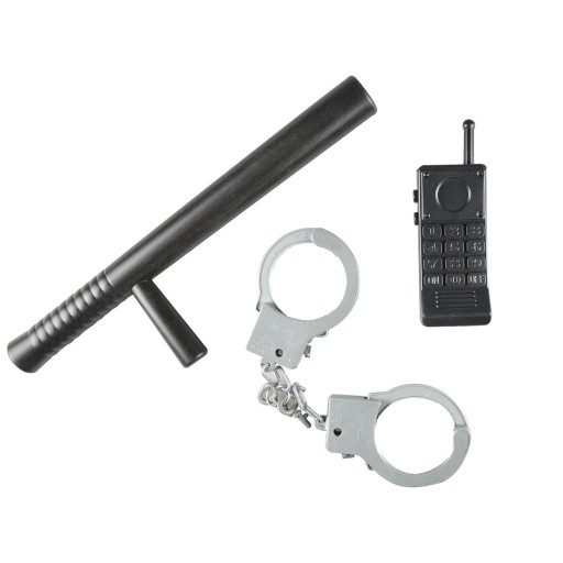 Súprava kostýmu policajta s obuškom na karnevalový ples