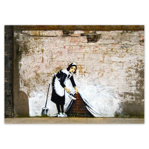 Samolepky A5 LEVEL Banksy Maid Graffiti