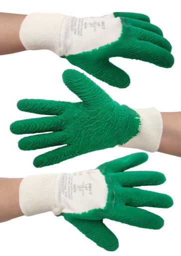 LATEXOVÉ PRACOVNÉ RUKAVICE EUROSTRONG 3810/ 10