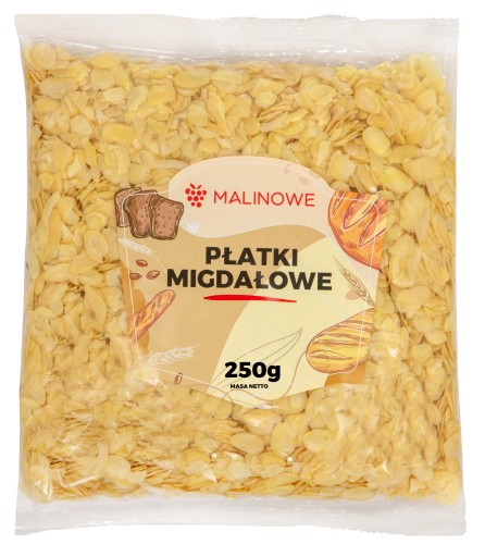 MANDĽOVÉ VLOČKY 250g PRÍRODNÉ REZANÉ MANDLE PRÉMIOVEJ KVALITY