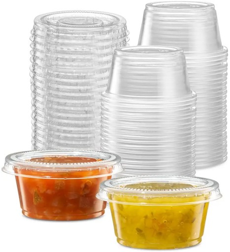 NÁDOBY + viečka NA OMÁČKU DIP DRESSING OMÁČKA 80ml TESNÉ viečko